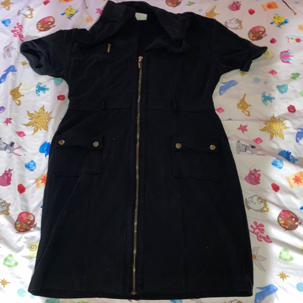 Suzy Shier Black Utility Jacket/dress
